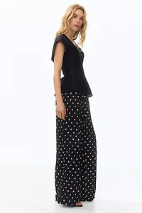 Wide-cut Pull-on Pants