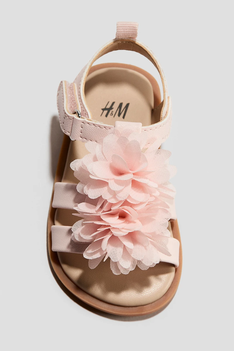 Appliquéd Strappy Sandals