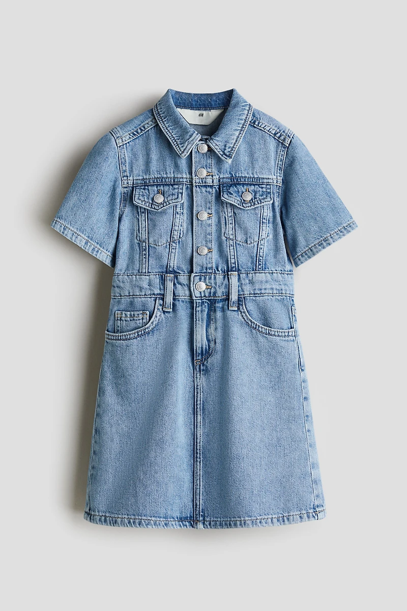 Robe en denim de coton