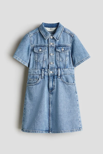 Robe en denim de coton