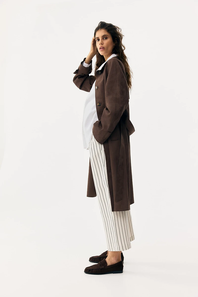Pantalon MAMA à cordon en lin mélangé