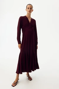 MAMA Tie-Detail Crêpe Dress