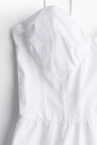 Poplin Dress with Tie-Top Shoulder Straps