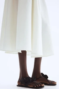 Appliquéd Strappy Sandals