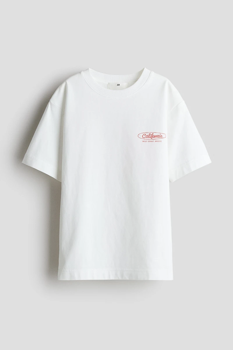 T-shirt en coton imprimé