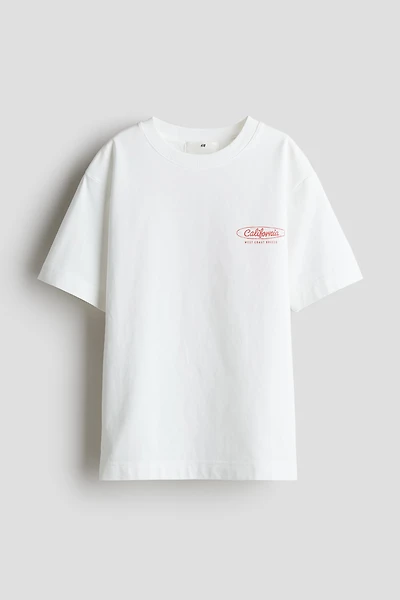 T-shirt en coton imprimé
