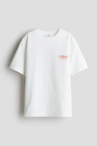 T-shirt en coton imprimé