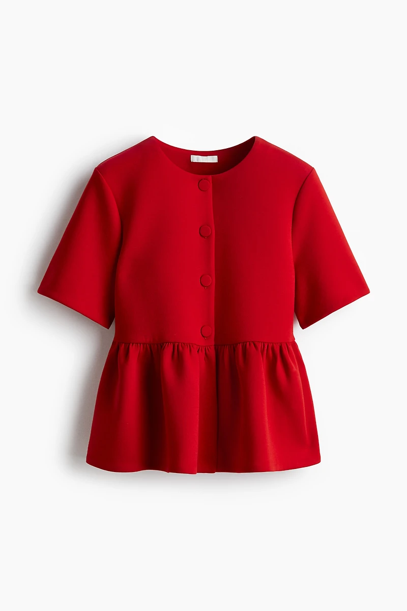 Scuba Peplum Top