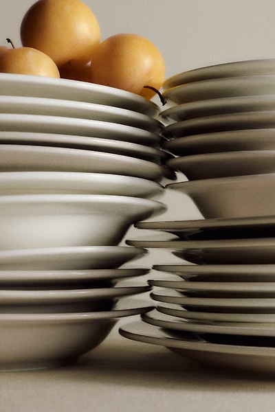 Lot de 2 grandes assiettes en porcelaine