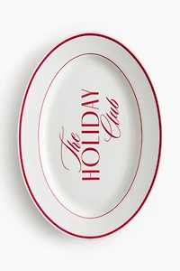 Grande assiette de service en porcelaine