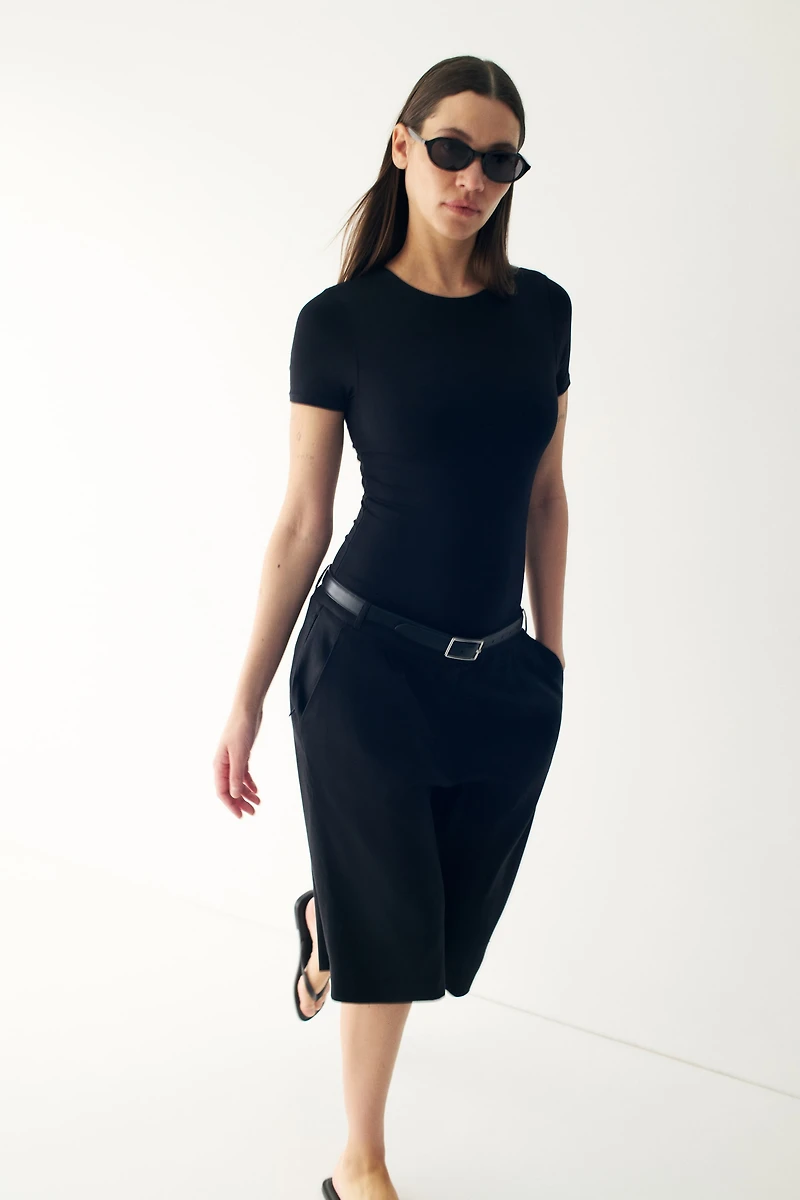 Loose-Fit Linen-Blend Shorts