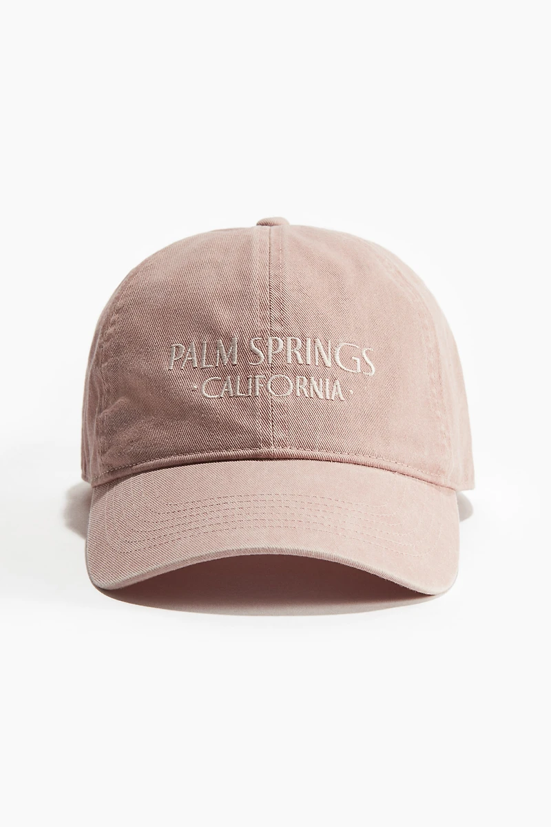 Motif-Detail Cotton Cap