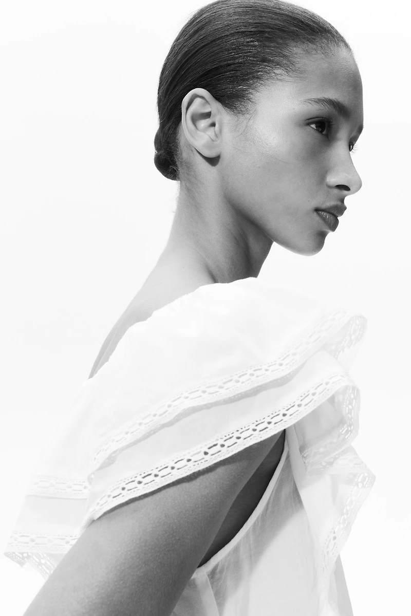 Lace-Trimmed Blouse