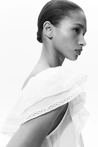 Lace-Trimmed Blouse