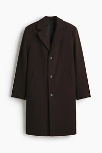 Single-Breasted Wool-Blend Coat