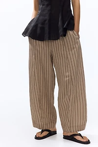 Modal-Blend Barrel-Leg Pants