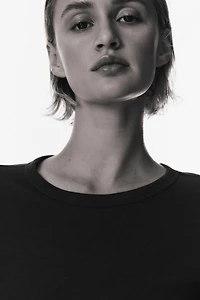 Ribbed Cotton-Blend Top