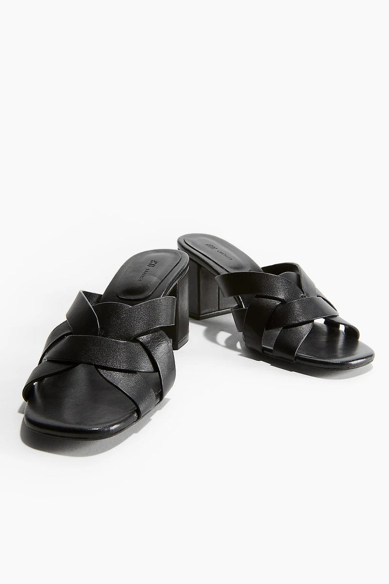 Heeled Leather Sandals