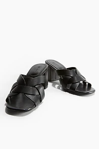 Heeled Leather Sandals