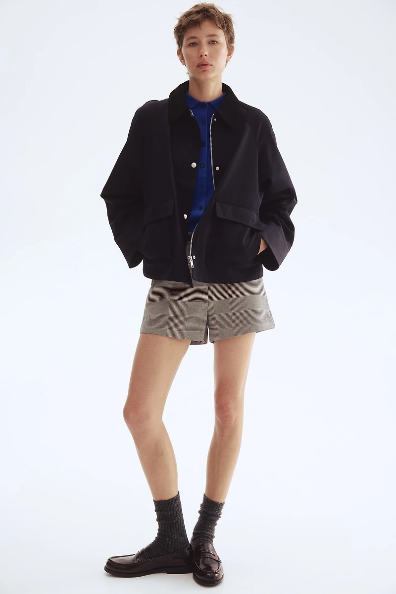 Jacket with Corduroy Collar