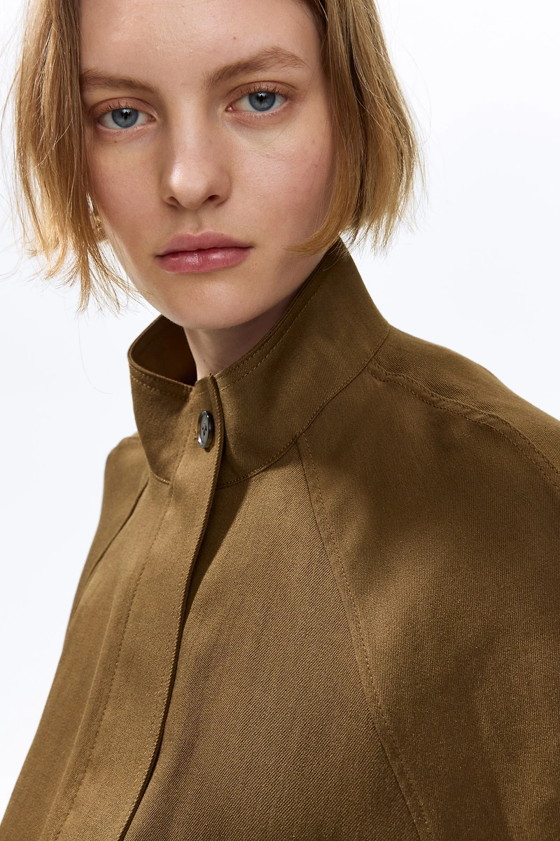 Oversized Linen-Blend Jacket