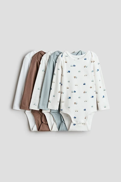 Lot de 5 maillots en coton à encolure américaine