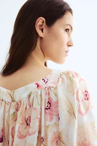 Balloon-Sleeved Blouse