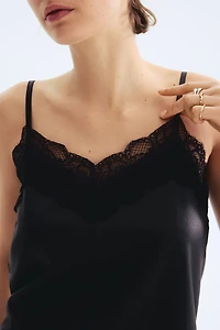 Lace-Trimmed Camisole Top