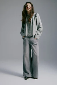 Wide-Leg Regular Waist Jeans