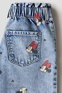 Wide-Leg Jeans with Motif