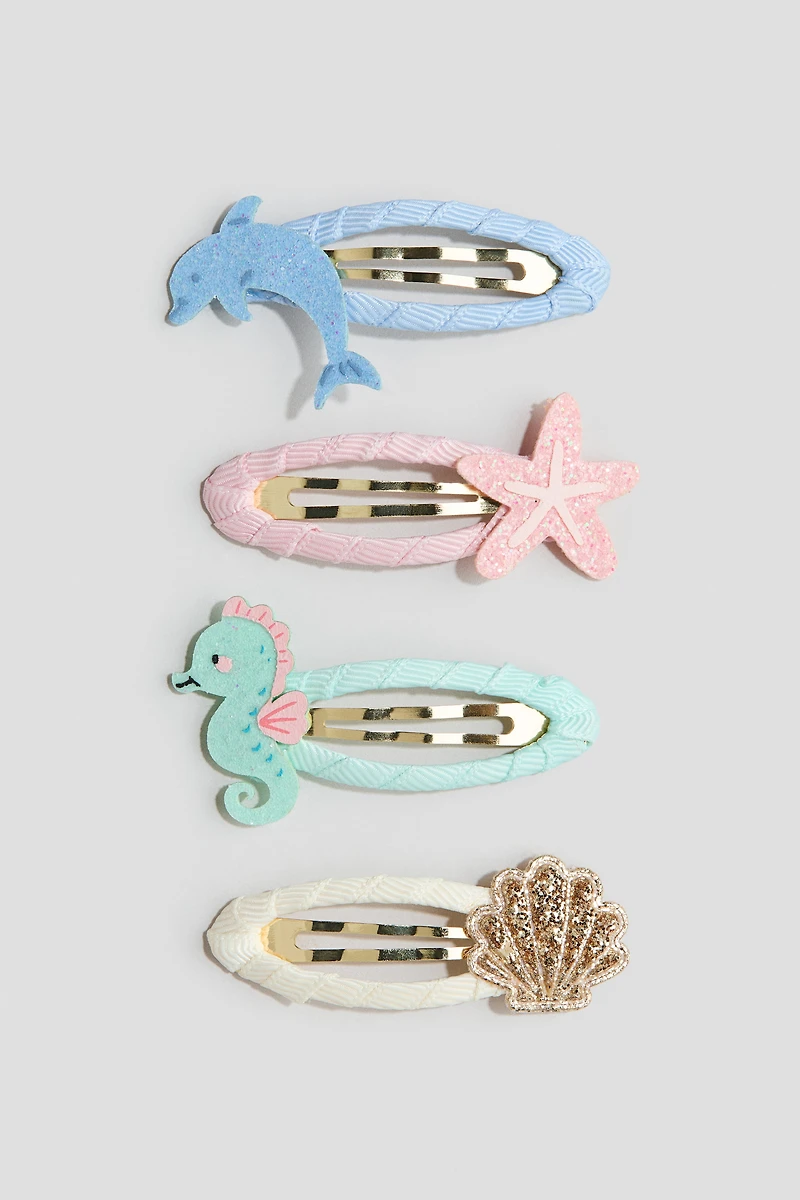 4-Pack Appliquéd Hair Clips