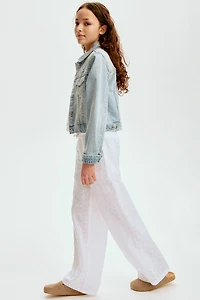 Eyelet-Embroidered Pants
