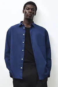 Relaxed-Fit Linen-Blend Shirt