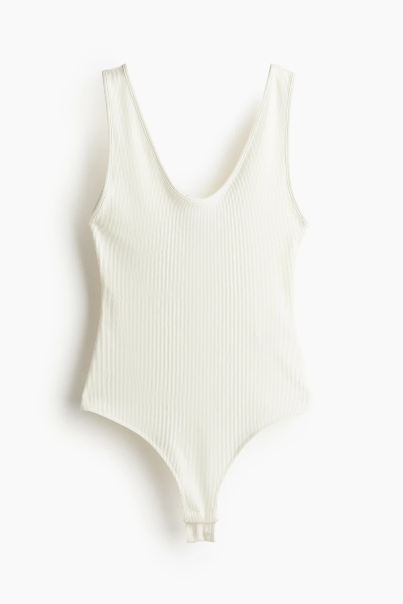 Ribbed Thong Bodysuit