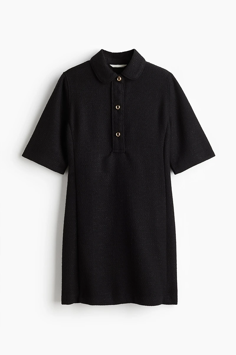 Bouclé Dress with Collar