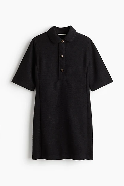 Bouclé Dress with Collar