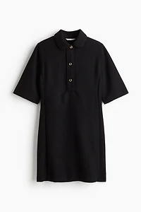 Bouclé Dress with Collar