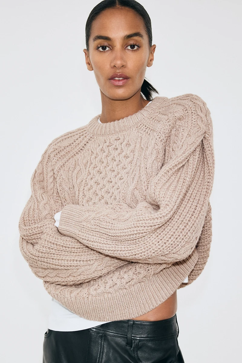 Cable-Knit Sweater