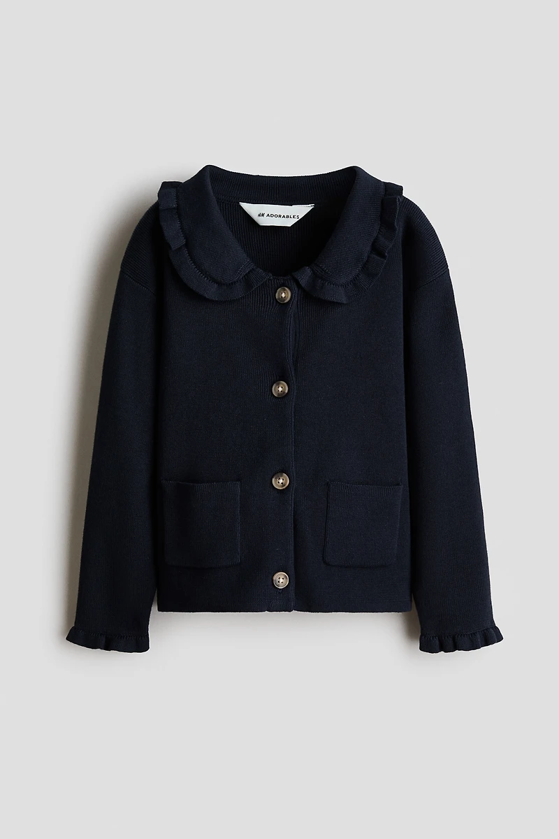 Cotton Cardigan with Collar