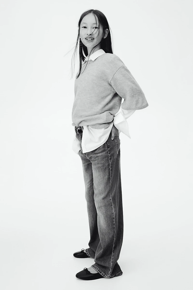 Jean à jambes larges
