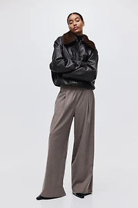 Wide-Leg Pull-On Pants