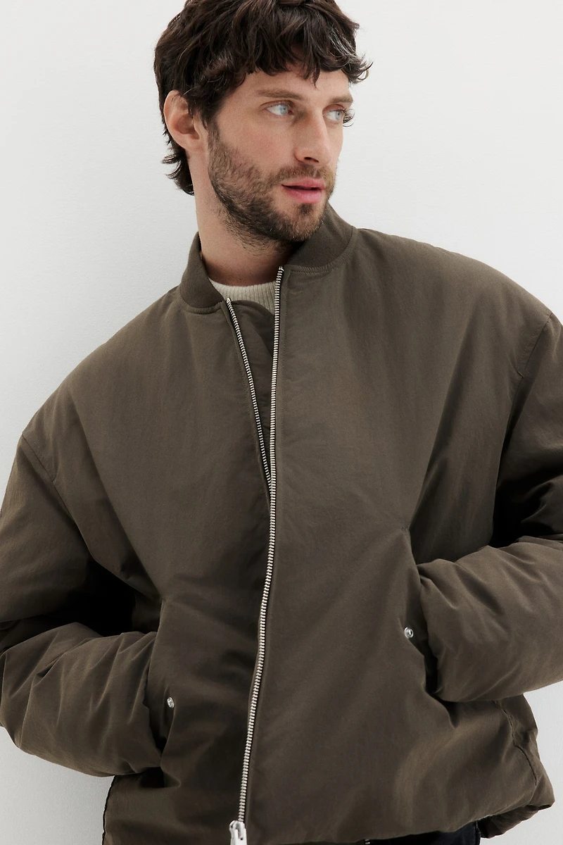 Blouson d'aviateur ample en nylon
