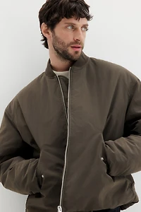 Blouson d'aviateur ample en nylon
