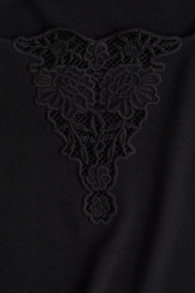 Top with Eyelet Embroidered Detail