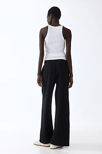 Wide-Leg Interlock Joggers