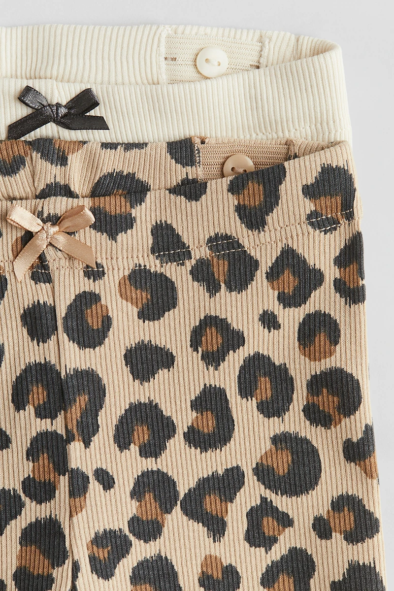 2-pack Ribbed Cotton Leggings