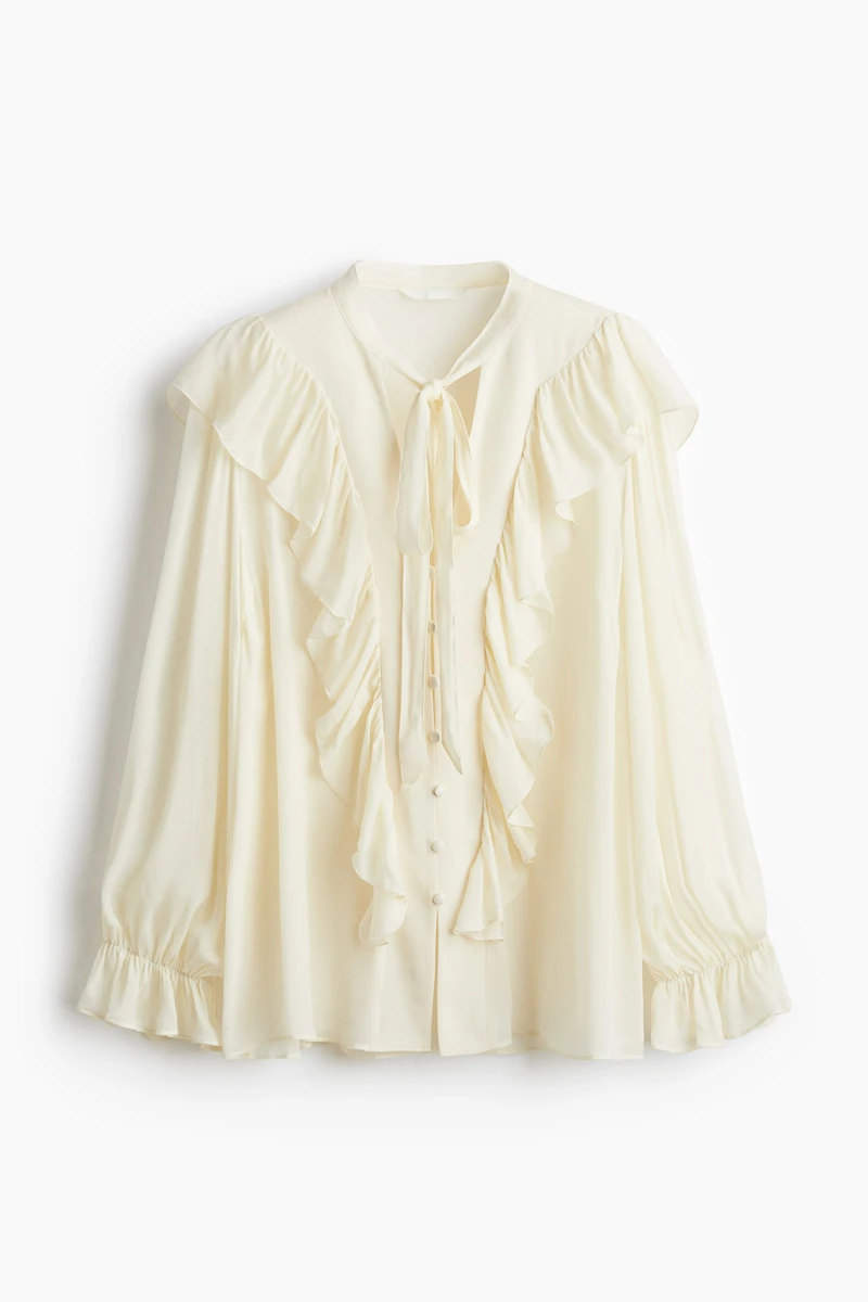 Ruffle-Trimmed Blouse