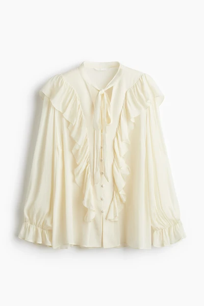 Ruffle-Trimmed Blouse
