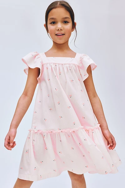 Robe évasée en coton