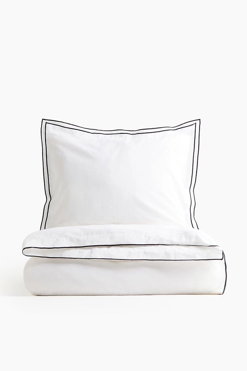 Ensemble de housse couette lit simple en coton